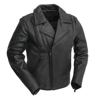 Night Rider Men's Motorcycle Leather Jacket Men's Leather Jacket Jackets Black XS
