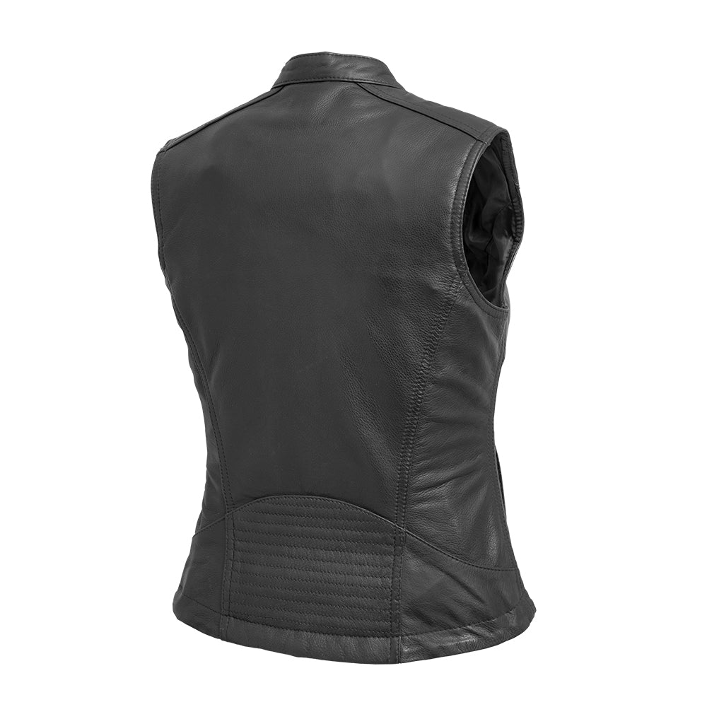 Nina Women's Motorcycle Leather Vest Women's Leather Vest First Manufacturing Company   