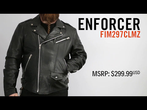 Enforcer Men's Motorcycle Leather Jacket Men's Leather Jacket Jackets