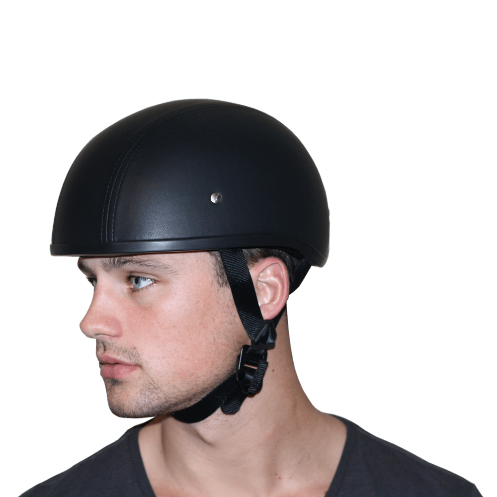D.O.T. Daytona Skull Cap W/O Visor- Leather Covered DAYTONA SKULL CAP - LEATHER Daytona Helmets