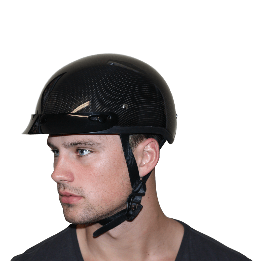 D.O.T. Daytona Skull Cap- Grey Carbon Fiber DAYTONA SKULL CAP - CARBON FIBER Daytona Helmets