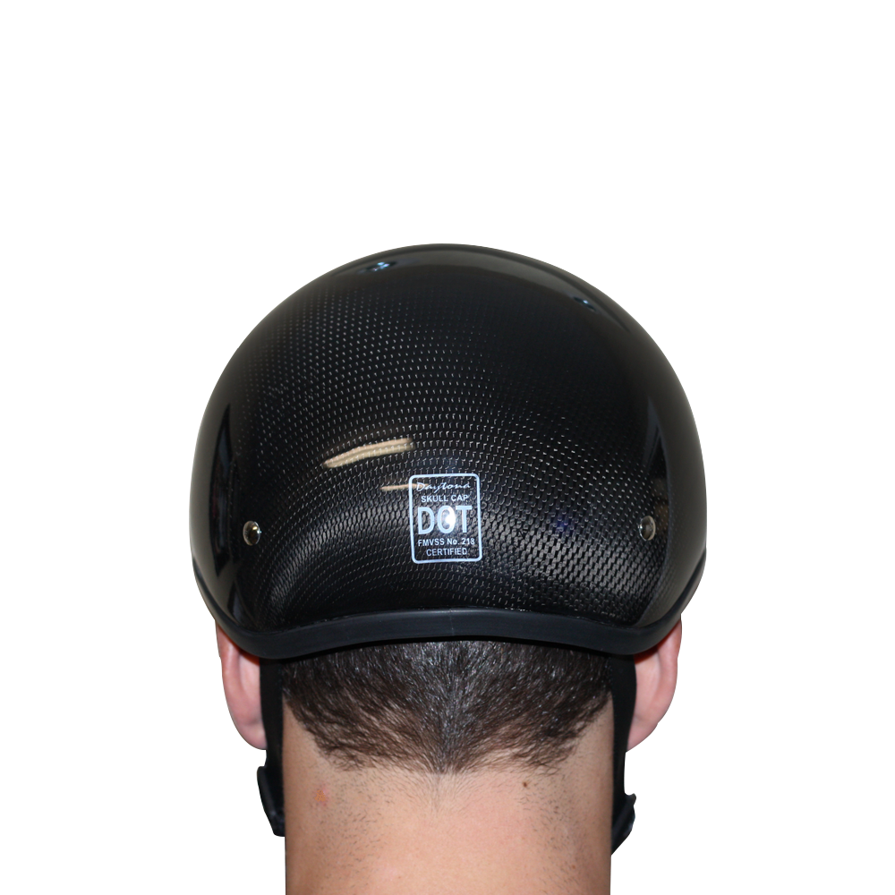 D.O.T. Daytona Skull Cap- Grey Carbon Fiber DAYTONA SKULL CAP - CARBON FIBER Daytona Helmets