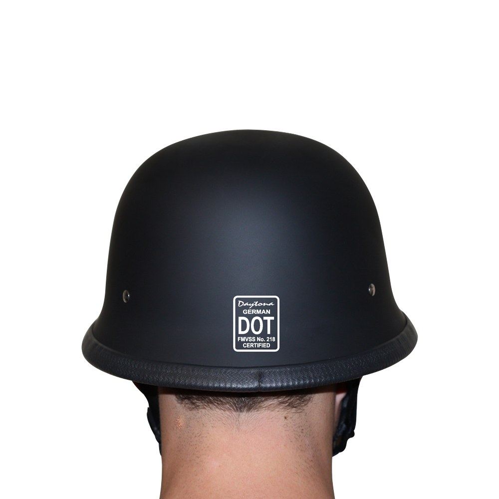 D.O.T. German- Dull Black GERMAN Daytona Helmets