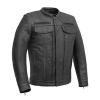 Raider Men's Motorcycle Leather Jacket Men's Leather Jacket Jackets Black S