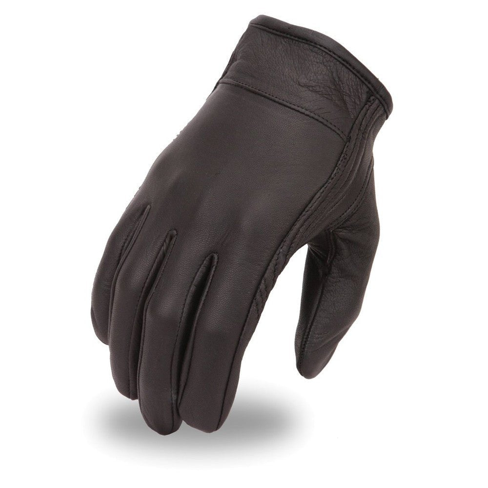 Roadway - Men's Leather Motorcycle Gloves Men's Gloves First Manufacturing Company Black XS