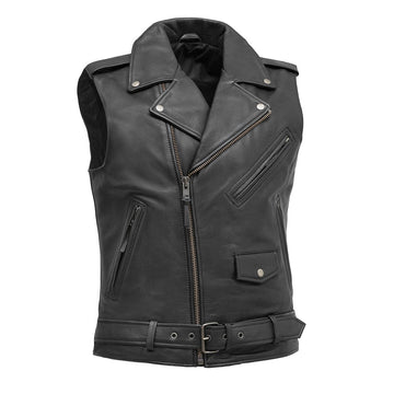 Rockin Men's Motorcycle Leather Vest – First MFG Co