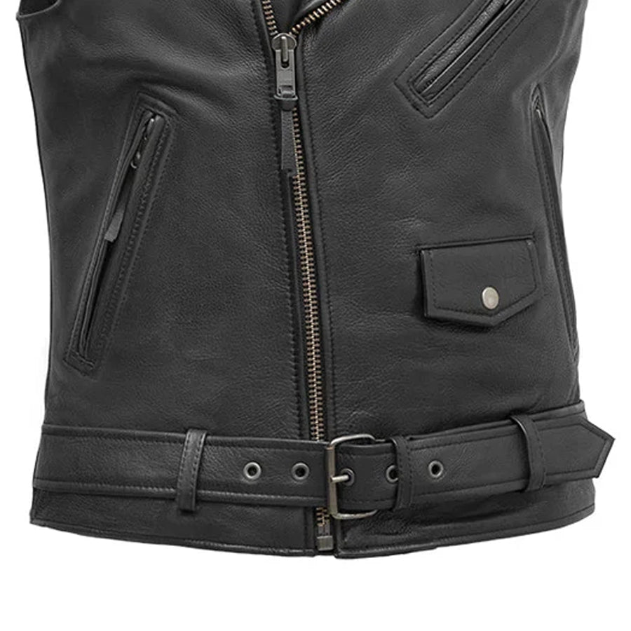 Rockin - Men's Motorcycle Leather Vest – First MFG Co