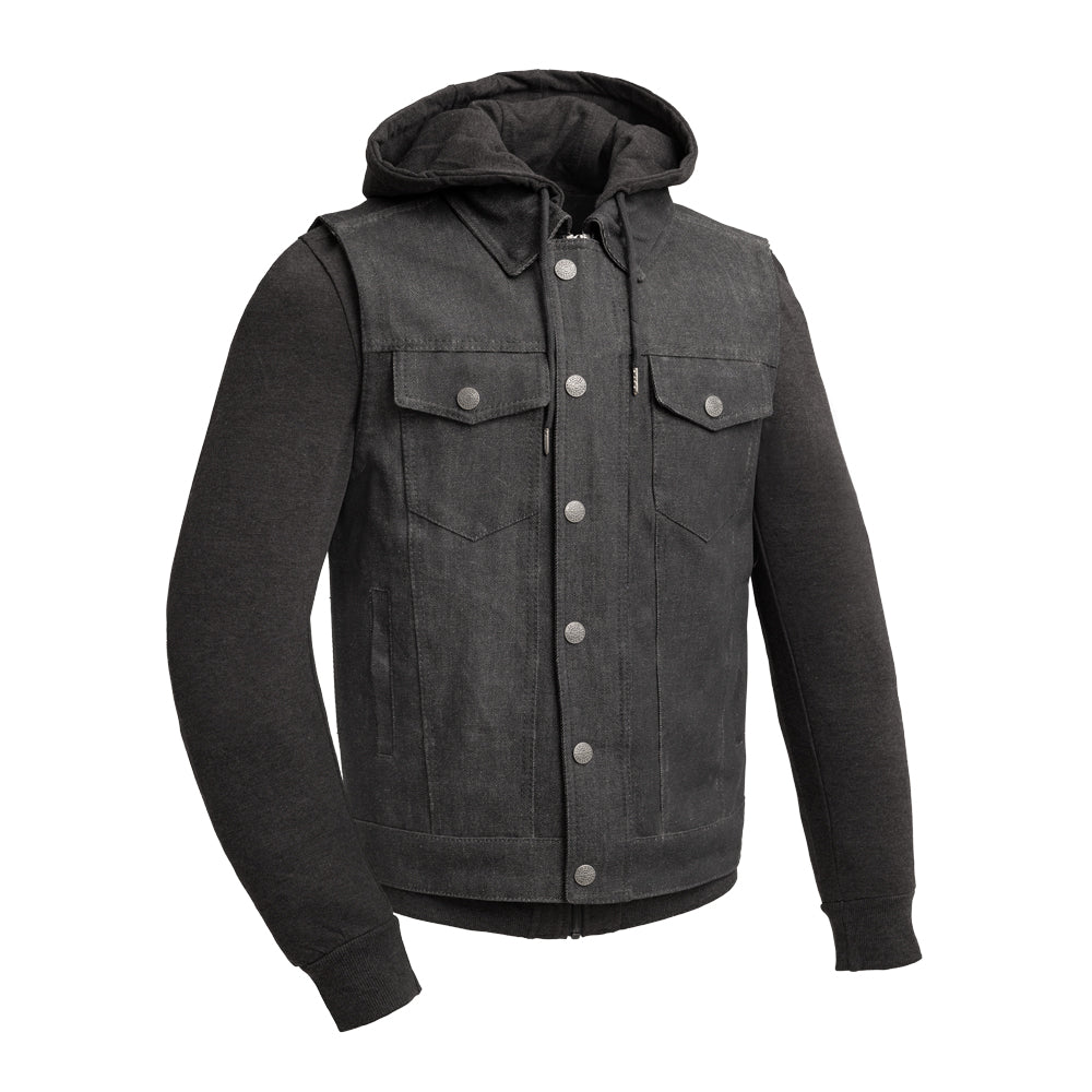 Denim Vest Men Moto Biker Jean Jacket Coat Casual Men’s Denim Waistcoat Ripped Streetwear