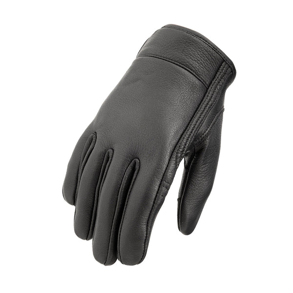 Rumble - Men's Deer Skin Motorcycle Gloves Men's Gloves Accessories Black S
