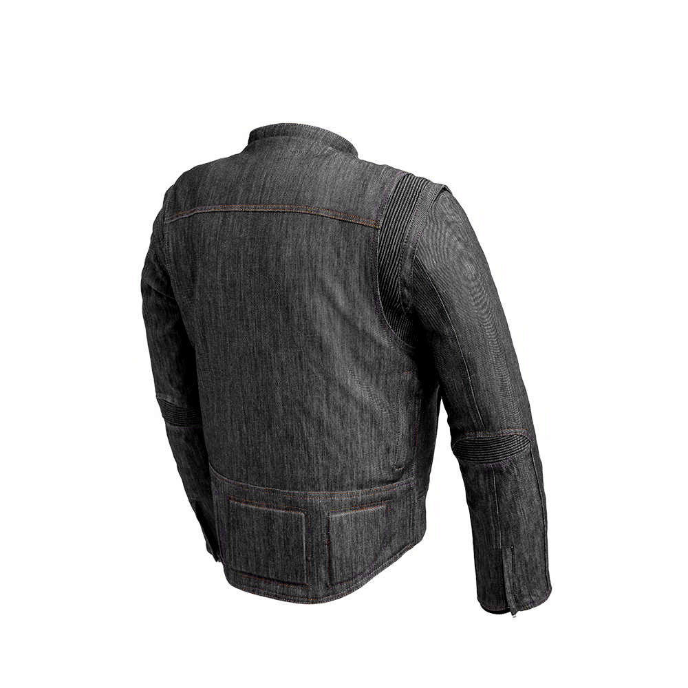 RYBAK Men's Denim Biker Club Jacket  First Manufacturing Company   