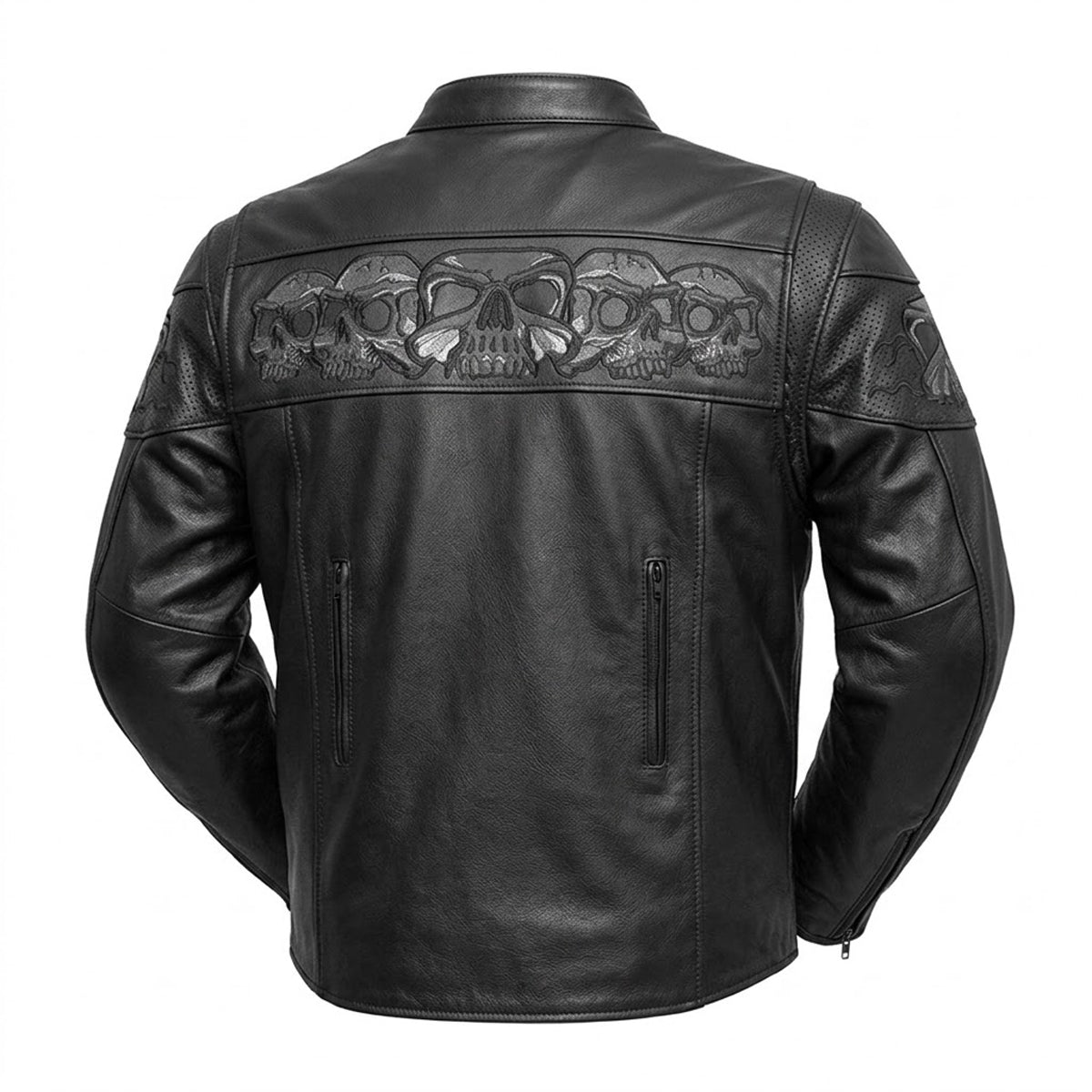 Savage Skulls Men's Motorcycle Leather Jacket