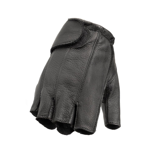 Riding Gloves Mens Classic Deerskin Half Finger Leather Driving