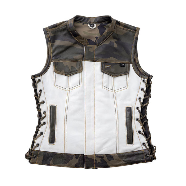 Scout - Women's Club Style Motorcycle Leather Vest (Limited Edition) Factory Customs Vests XS