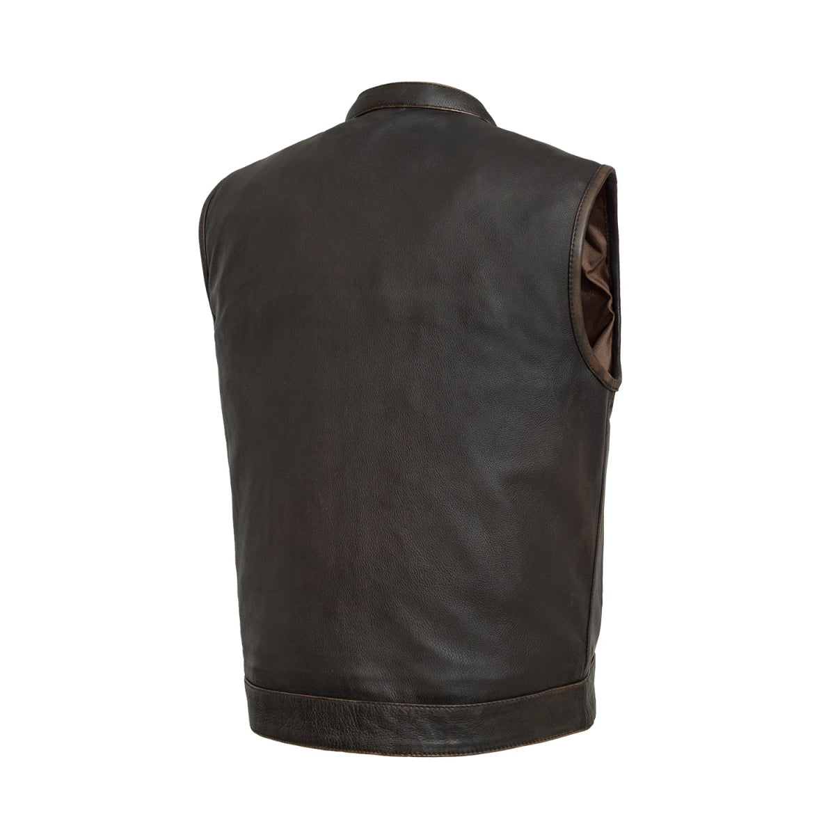 Sharp Shooter (Black) Men's Motorcycle Leather Vest - FMC