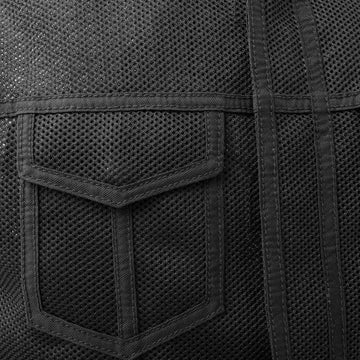 Sharp Shooter Perforated Men's Motorcycle Leather Vest