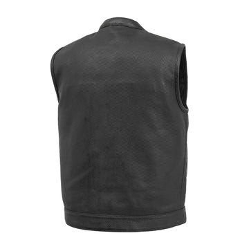 ハーヴィーメイス　　 フェザー12KgfTOP 【M size•S size】 Sharp Shooter Perforated Men's Motorcycle Leather Vest