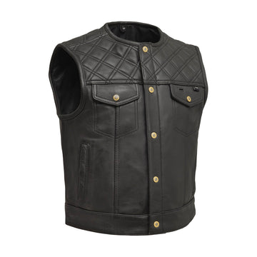 【¥13000】 スリックスター Low Profile Vest Shell Shock Men's Motorcycle Leather Vest (limited edition)
