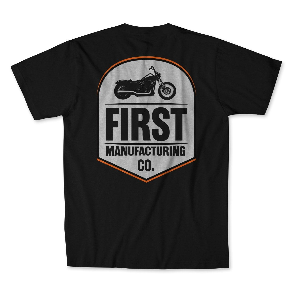Men's Silhouette Motorcycle T-Shirt Men's T-Shirt First Manufacturing Company BLACK S