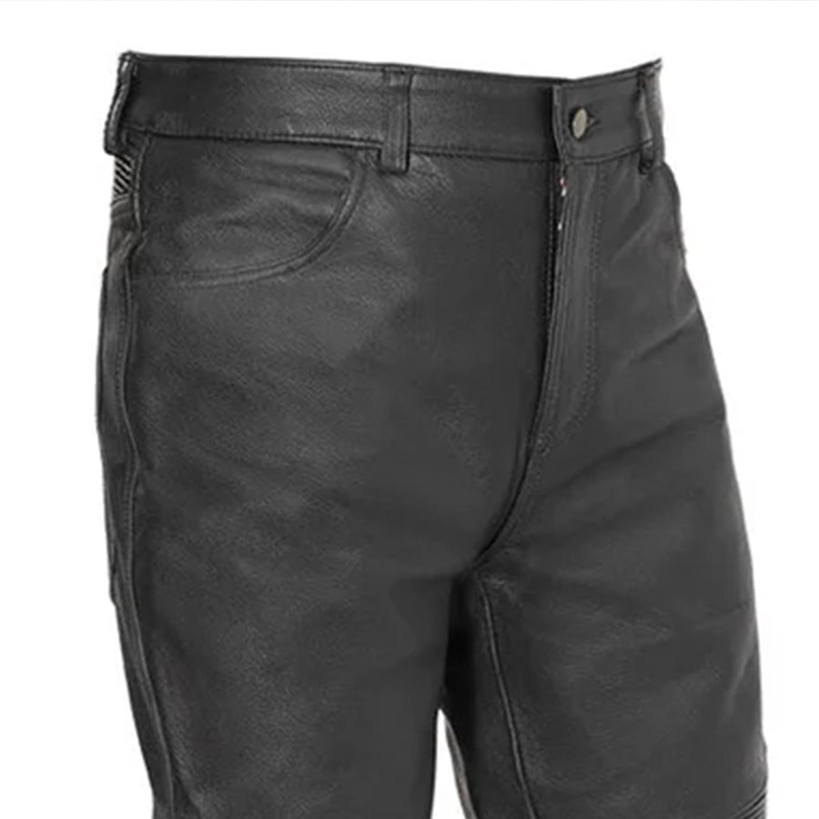 パンツ [JLS] VEGAN LEATHER FIREMAN PANTS Vegan Leather Pants/stretchy Pants/leggings/skinny Pants/black