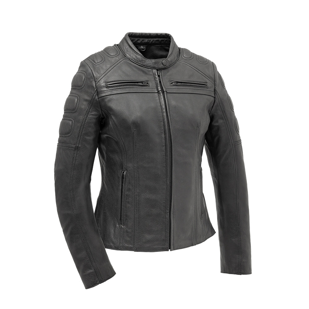 Targa - Women's Motorcycle Leather Jacket Women's Leather Jacket First Manufacturing Company Black XS