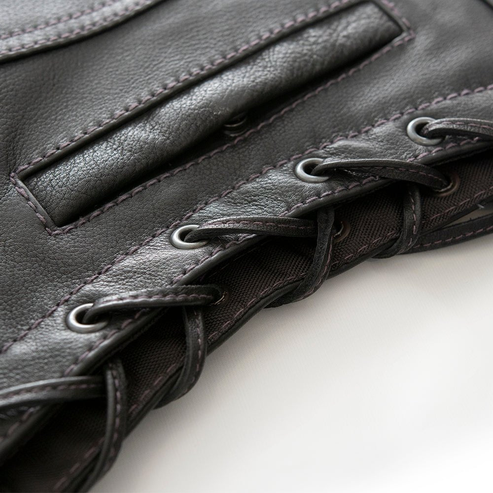 The Royal women's club-style leather vest - limited edition Factory Customs Vests