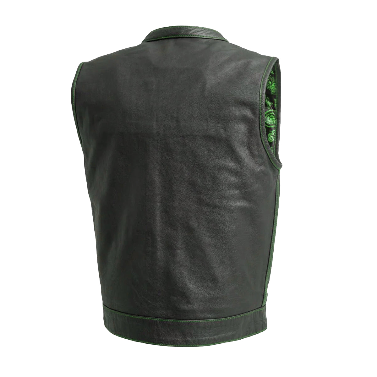 The Cut Men's Motorcycle Leather Vest, Multiple Color Options