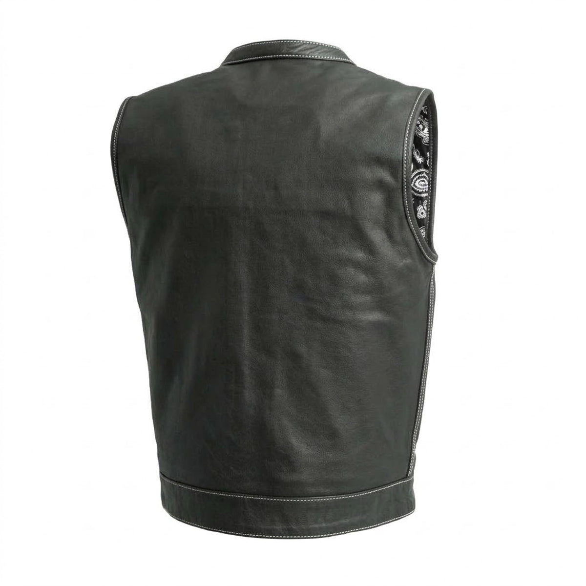 The Cut Men's Motorcycle Leather Vest, Multiple Color Options