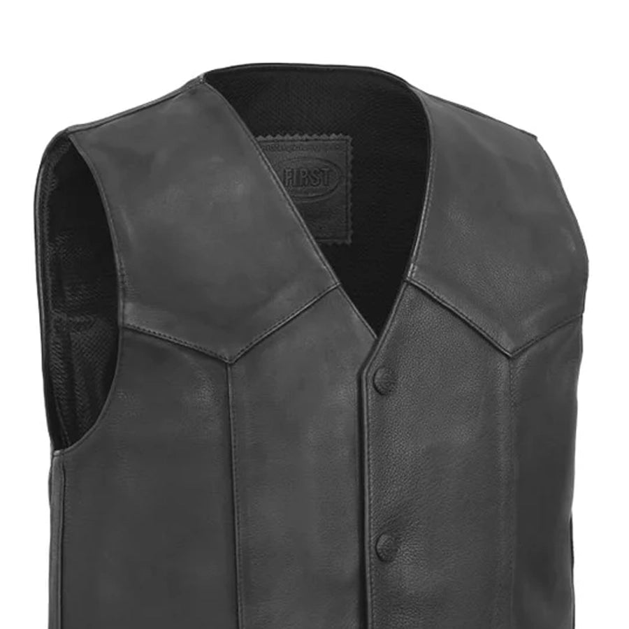 Tombstone Men's Motorcycle Western Style Leather Vest Men's Western Vest Vests