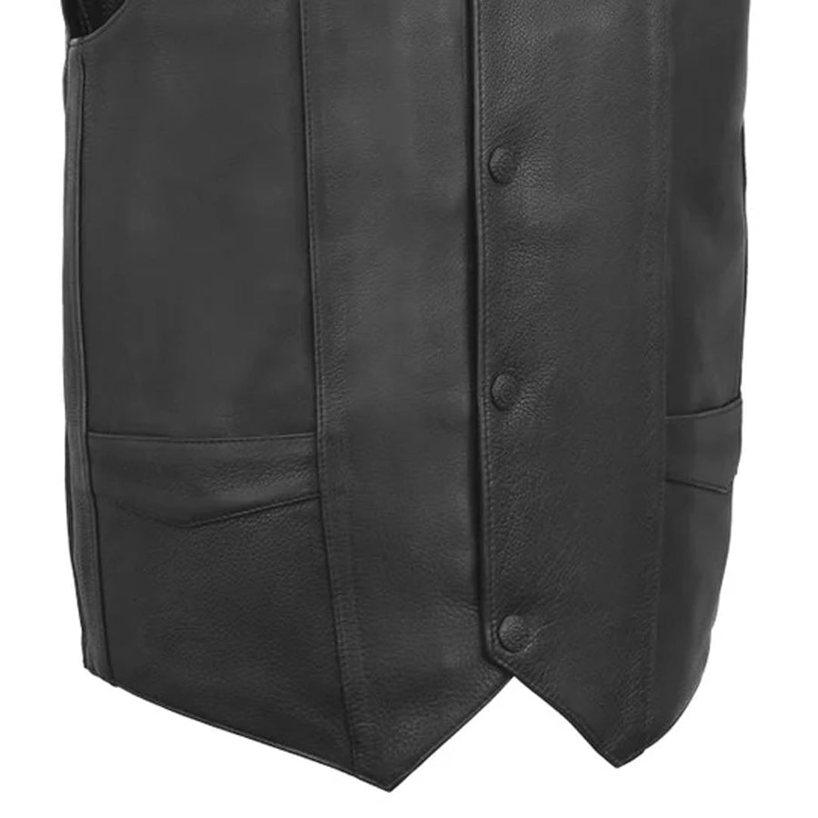 Tombstone Men's Motorcycle Western Style Leather Vest Men's Western Vest Vests