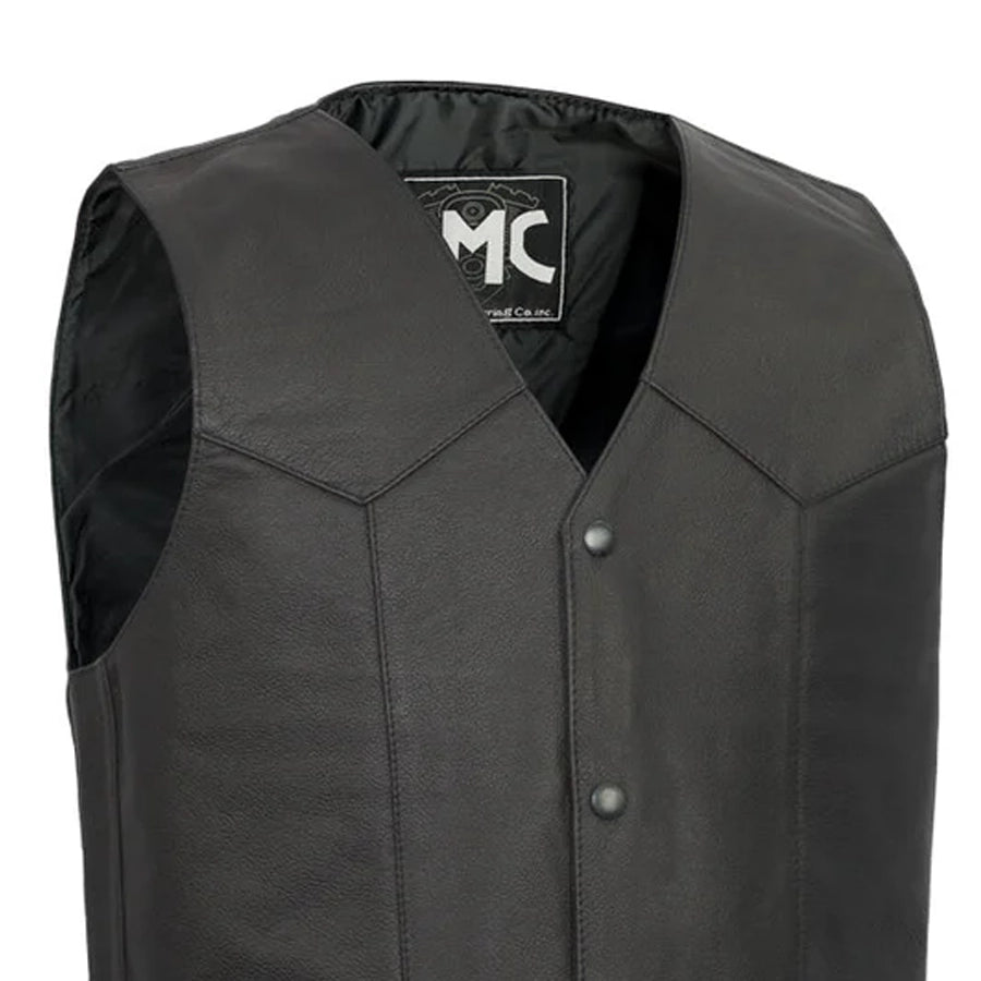 Top Shot Men's Motorcycle Western Style Leather Vest Men's Western Vest Vests