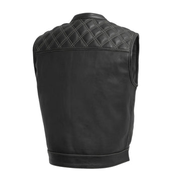 Upside Men's Club Style Leather Vest - First MFG Co Upside Men's Club Style Leather Vest - First MFG Co