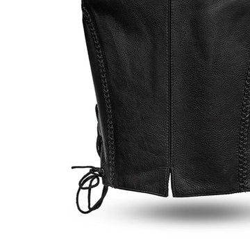 Trinity Women's Motorcycle Western Style Leather Vest - FMC