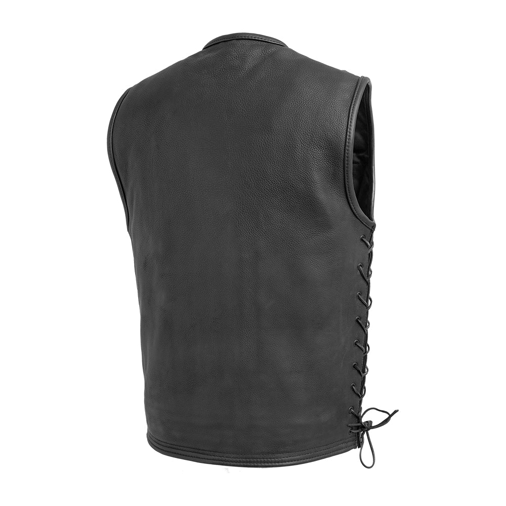 Venom Men's Motorcycle Leather Vest - First MFG Co