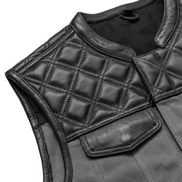 Waxed Hunt Club - Men's Motorcycle Vest (Limited Edition) Grey