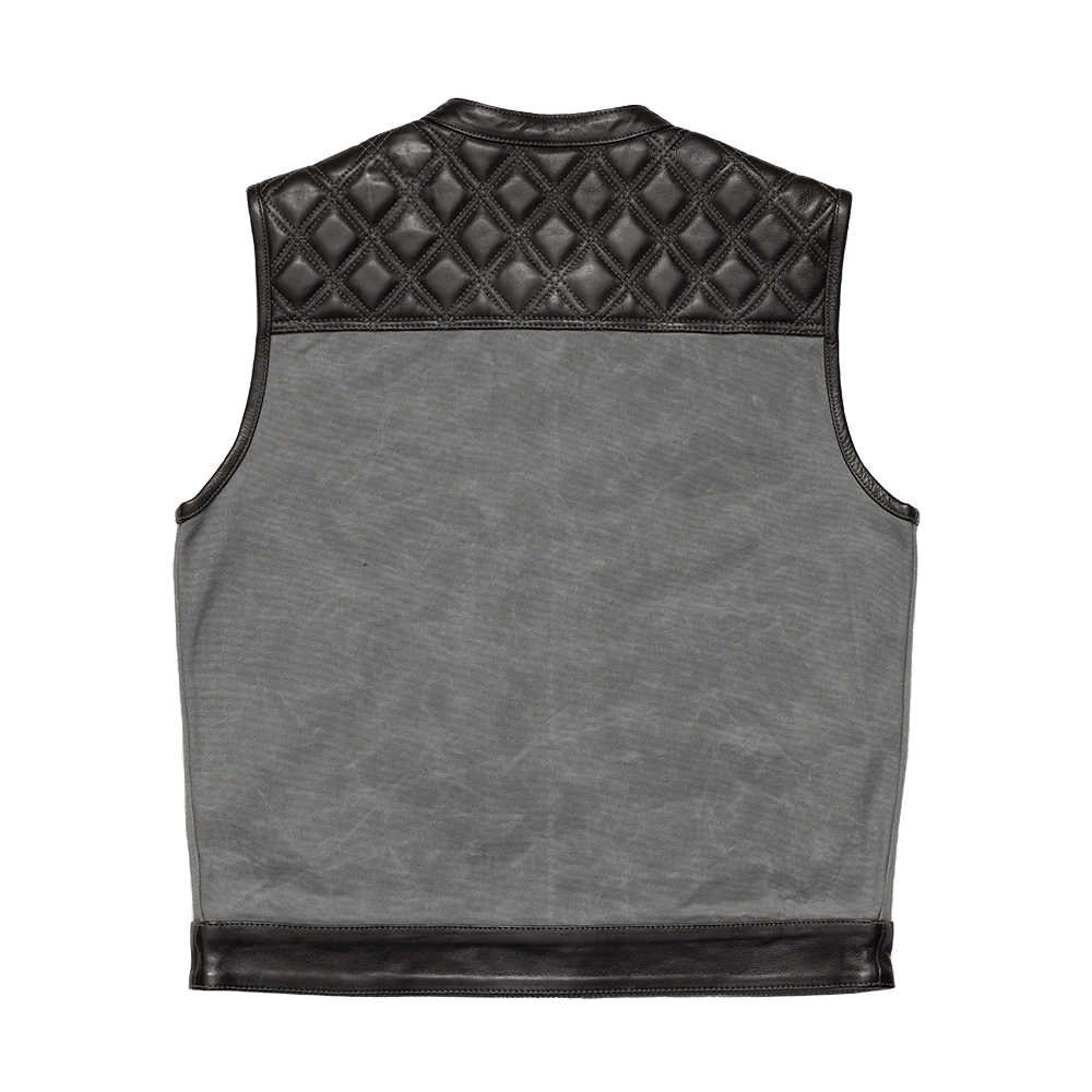 Waxed Hunt Club - Men's Motorcycle Vest (Limited Edition) Grey