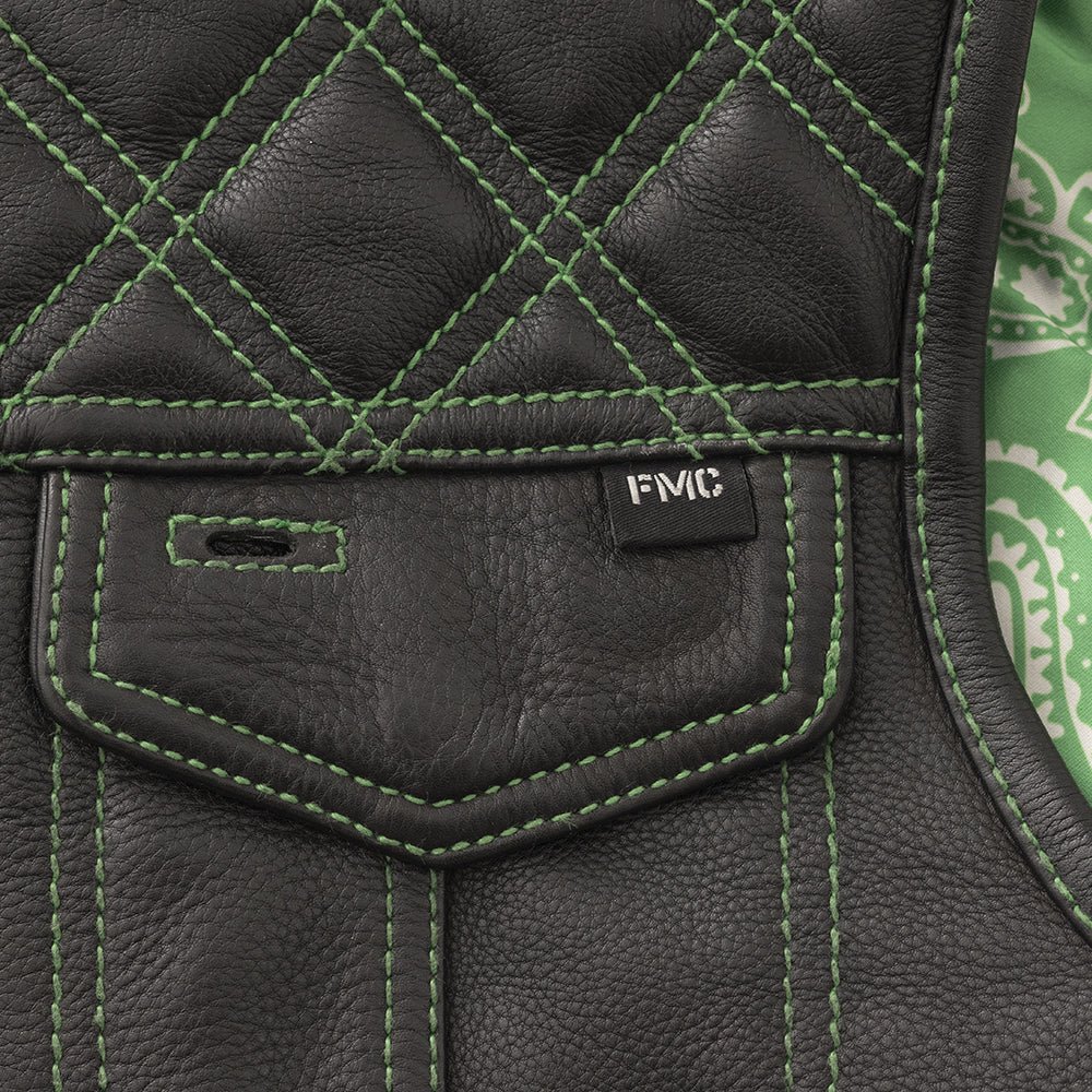 Whaler Green - Men's Club Style Leather Vest (Limited Ed) Whaler Green - Men's Club Style Leather Vest (Limited Ed)