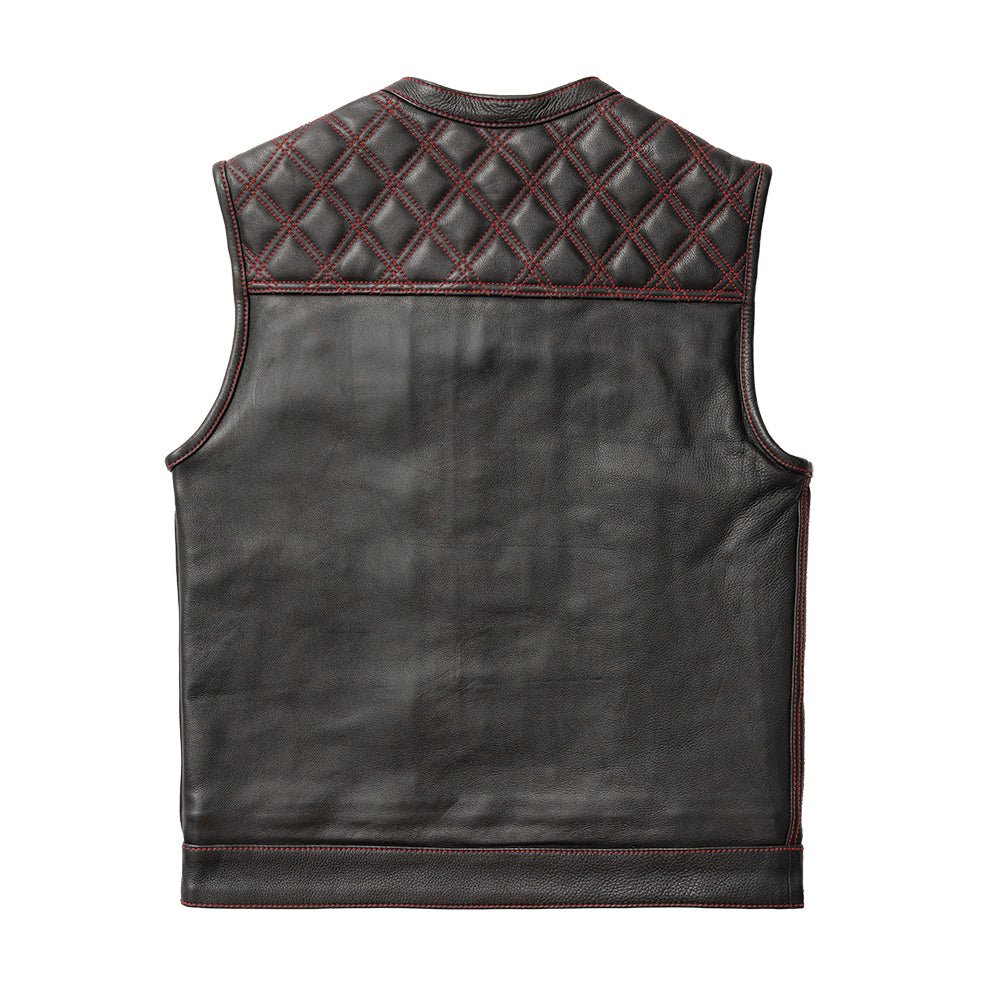 Whaler Red - Men's Club Style Leather Vest (Limited Edition) Factory Customs Vests