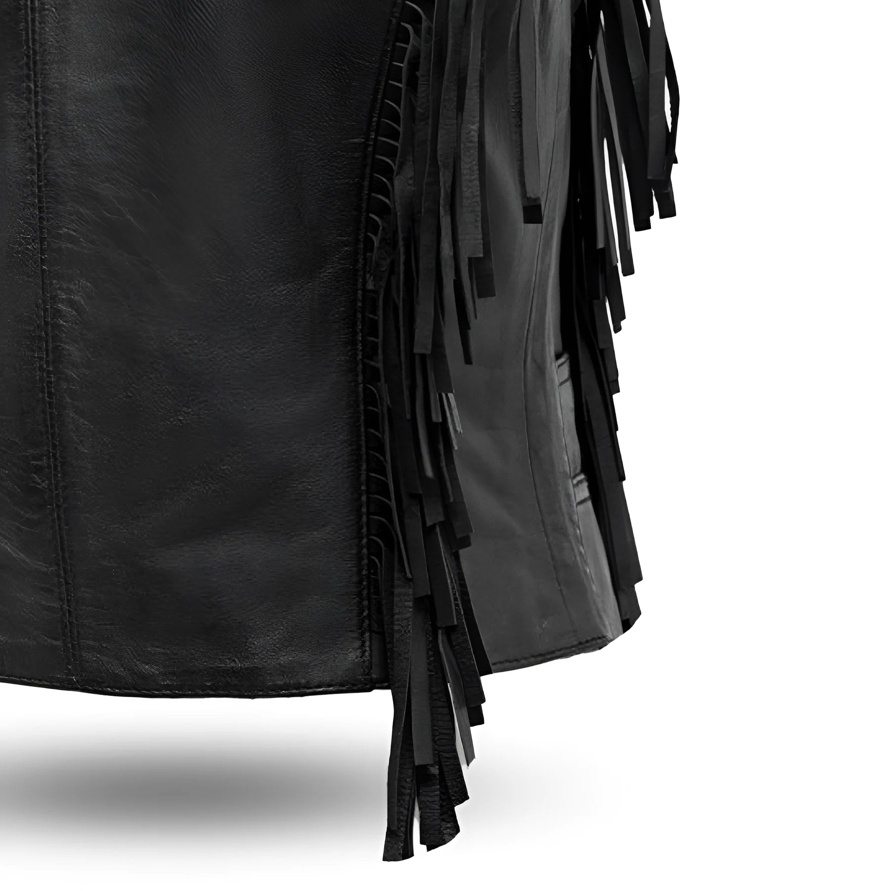 トップス NINE Fringe leather vest 39218_8362.jpg
