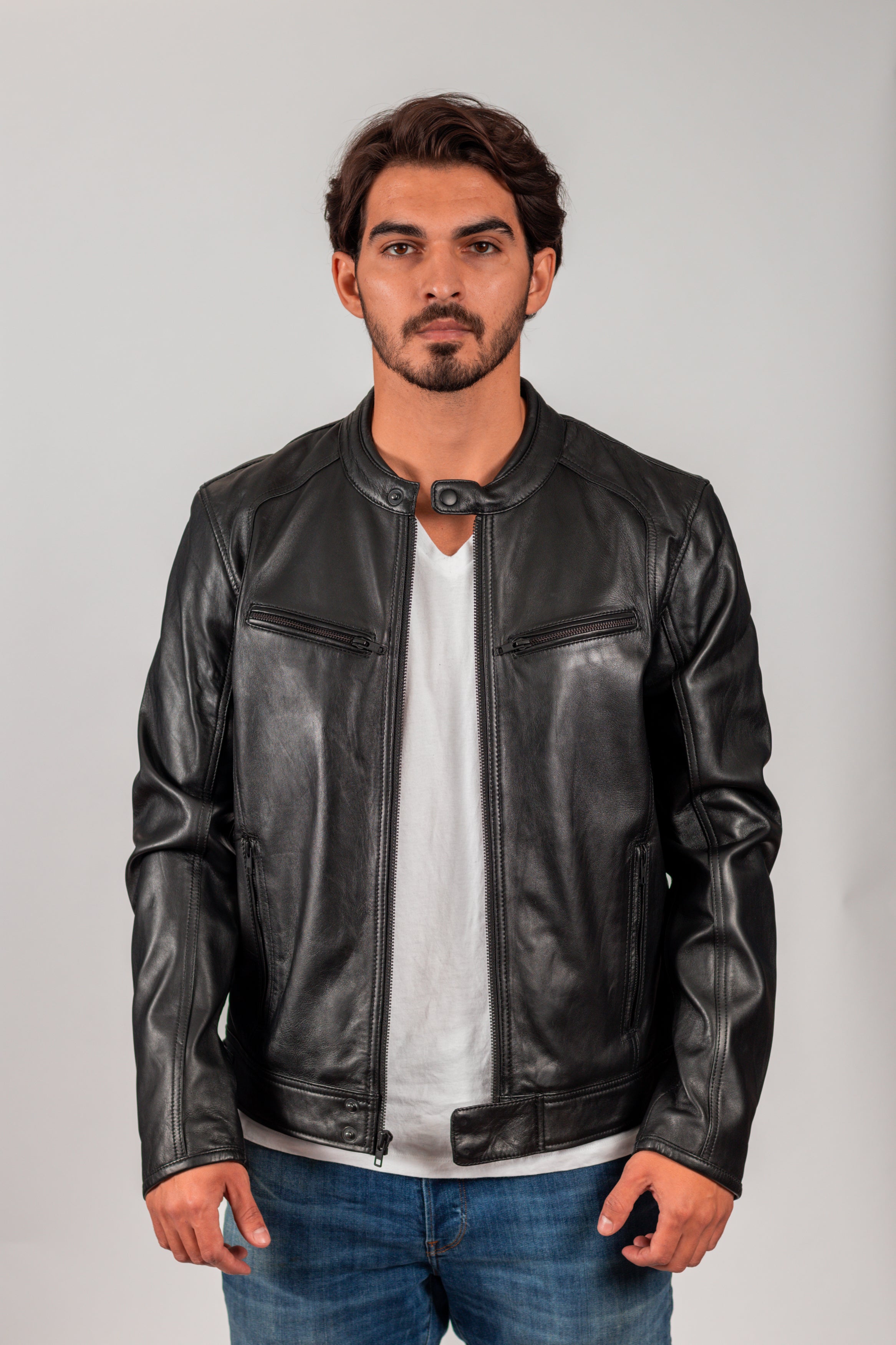 Clark Mens leather Jacket Men's Leather Jacket FMCo   