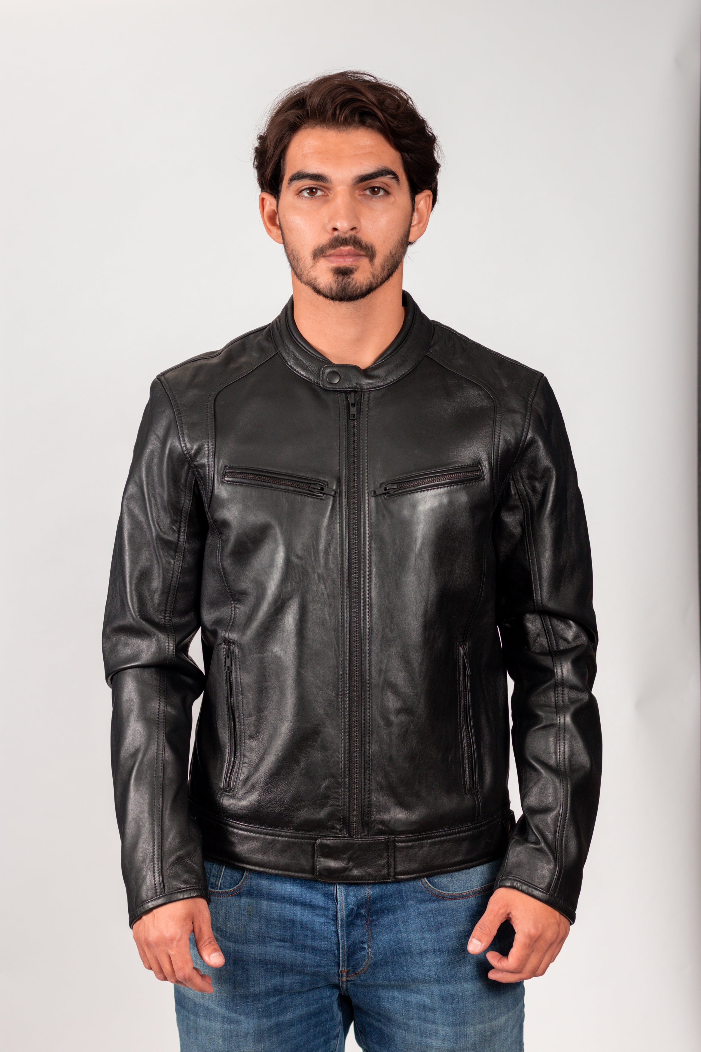 Clark Mens leather Jacket Men's Leather Jacket FMCo   