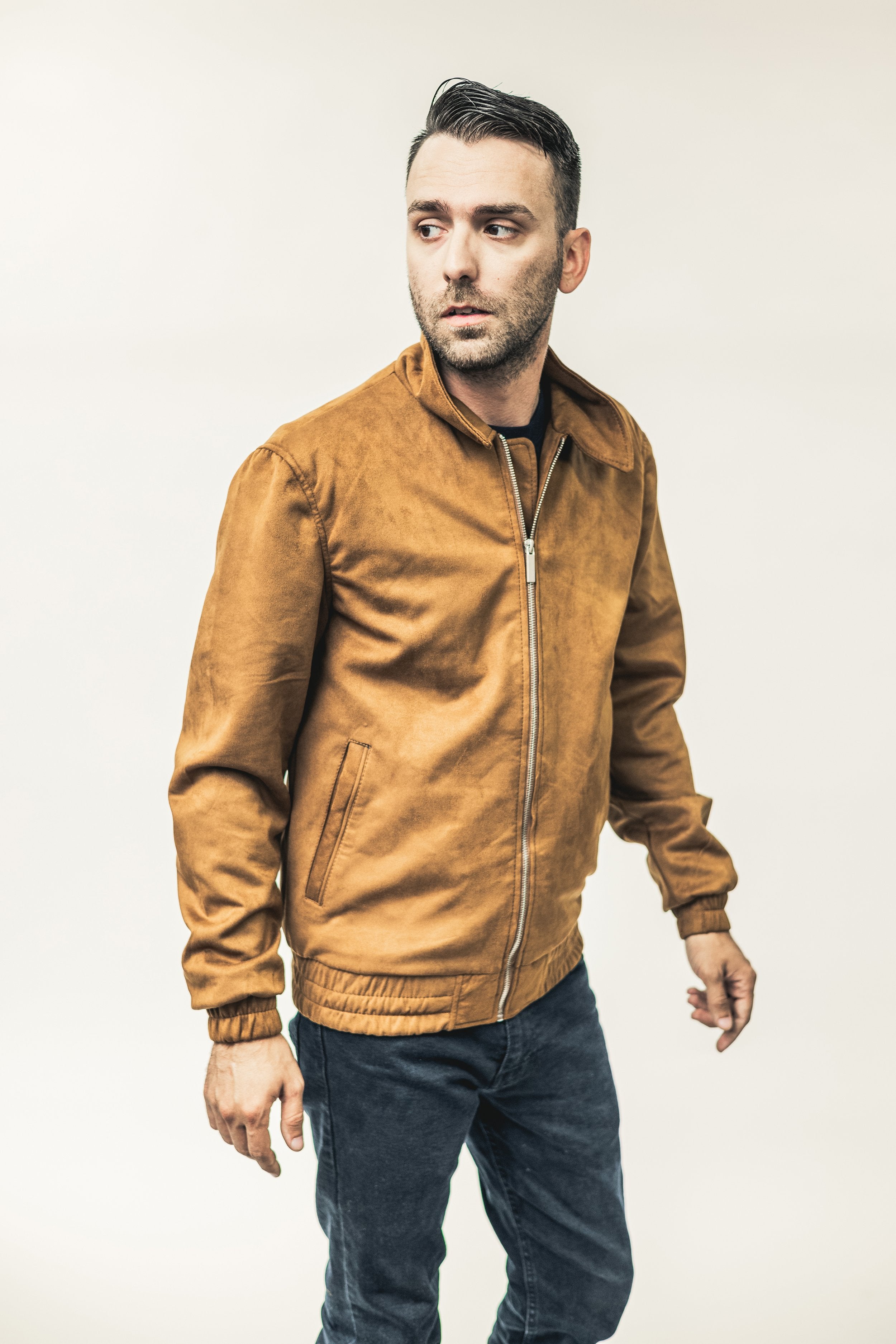Cameron - Men's Vegan Faux Suede Jacket – First Manufacturing Company