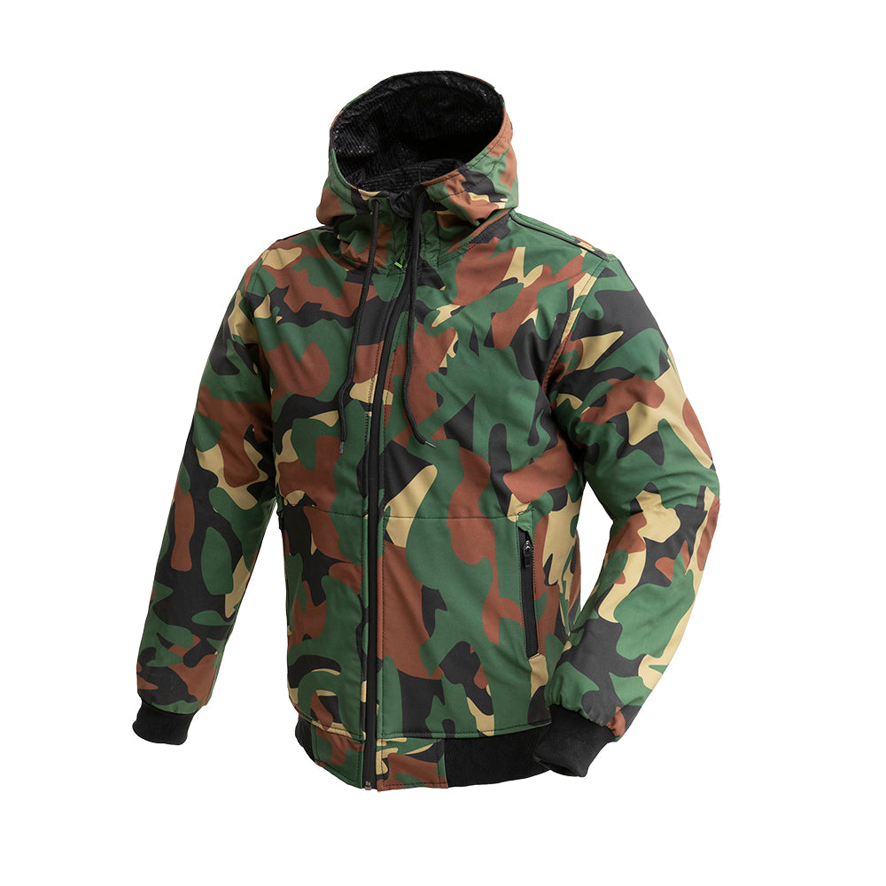 Reign Men's Breathable Rain Jacket with Armor Men's Rain Jacket First Manufacturing Company S Camo 