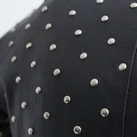 Claudia Womens Fashion Leather Jacket Black