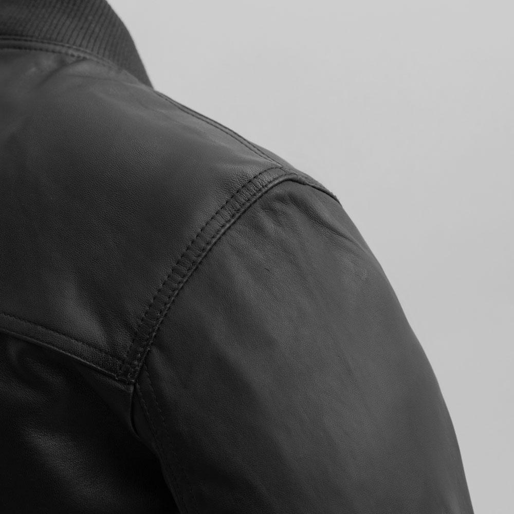 Aviator Mens Bomber Leather Jacket Men's Varsity Bomber Jacker FMCo   