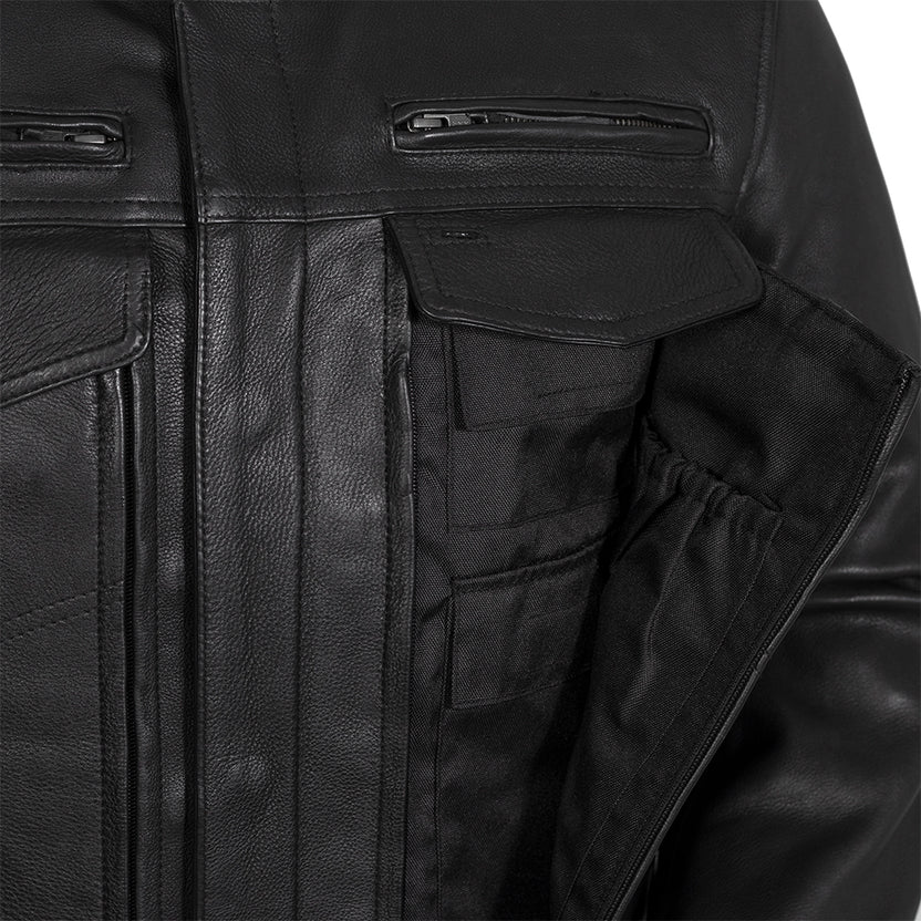 Raider Men's Motorcycle Leather Jacket - First MFG Co – First ...