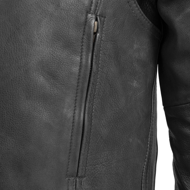 Raider Men's Motorcycle Leather Jacket - Black Men's Leather Jacket First Manufacturing Company   