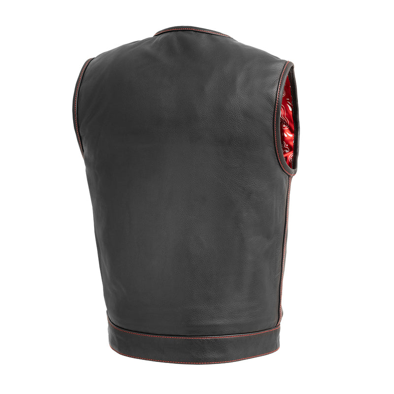 Bandit Men's Leather Motorcycle Vest - Two Colors Available
