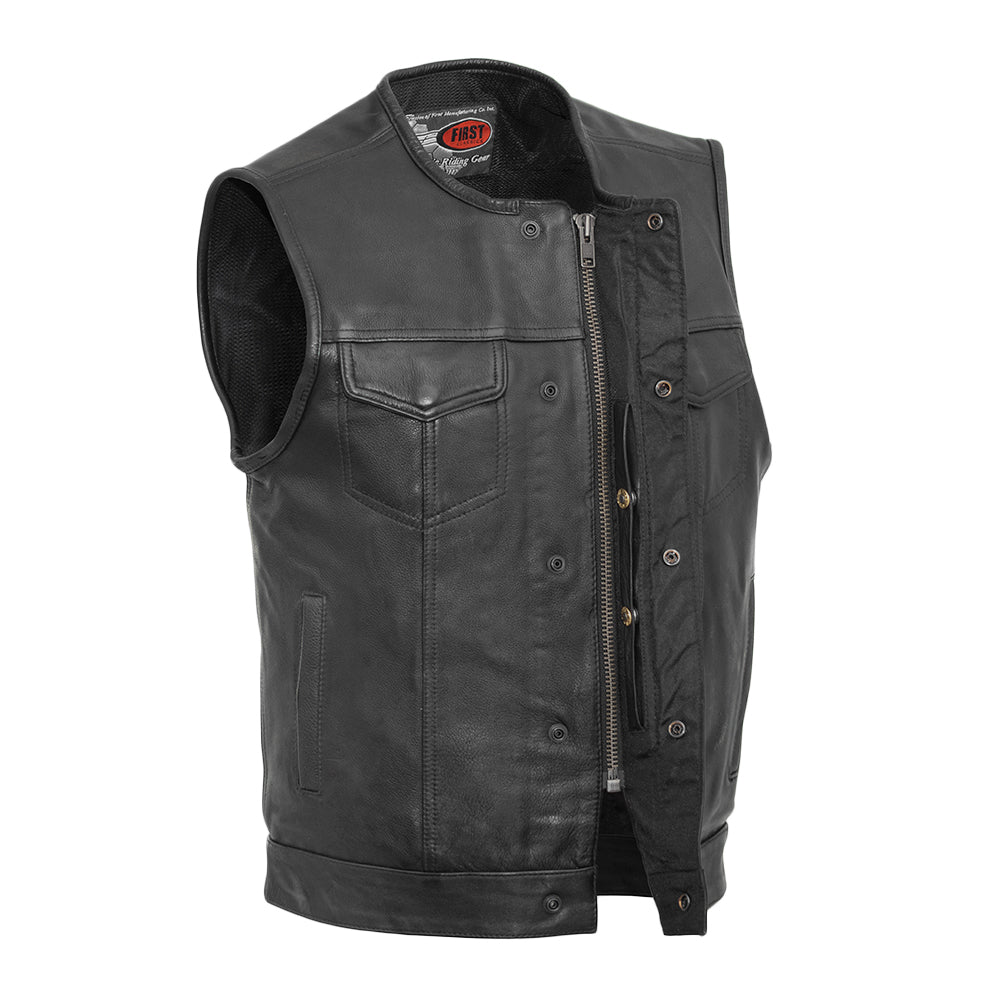 No Rival - Men's Motorcycle Leather Vest – First MFG Co – First ...
