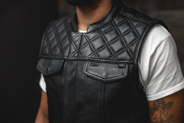 Upside Men's Club Style Leather Vest