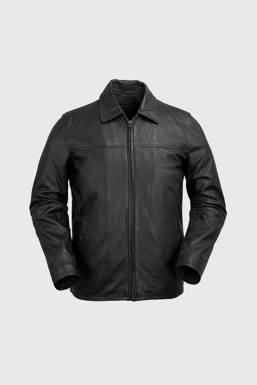 Indiana Mens Leather Jacket Men's Leather Jacket Whet Blu NYC S Black 